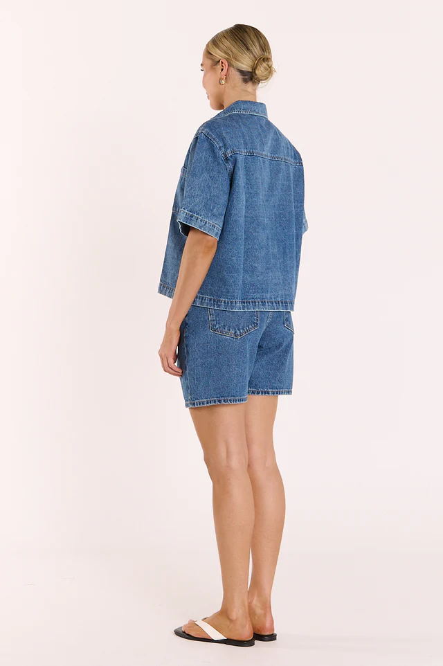 Grace Denim Short - Dark Blue
