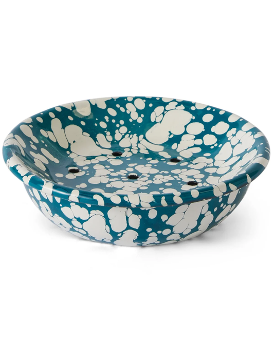 Enamel Soap Dish - Milos Blue