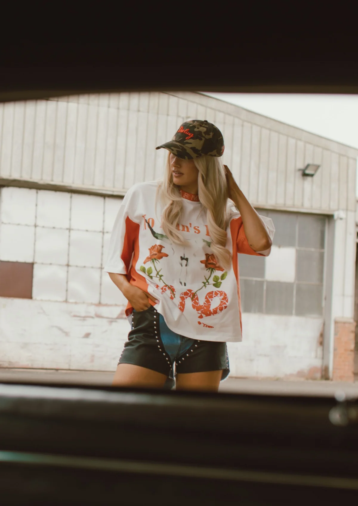 Distresses Camo Darling Cap
