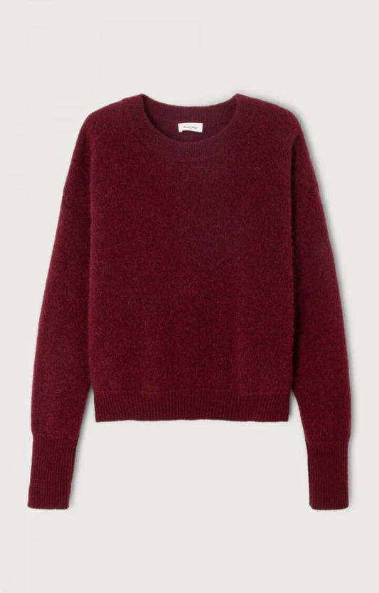 American Vintage Ribber Vitow Sweater Grenat