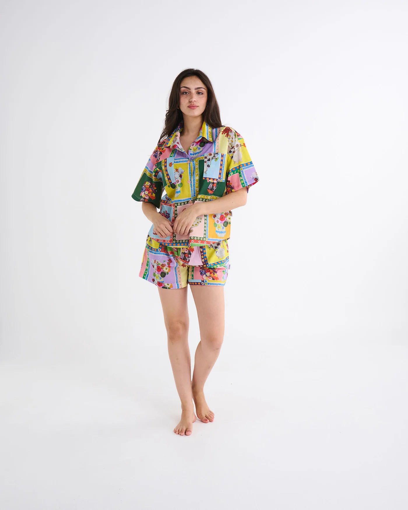 Margaret Preston Margaret's Vase Short Sleeve Shirt & Short Pyjama Set