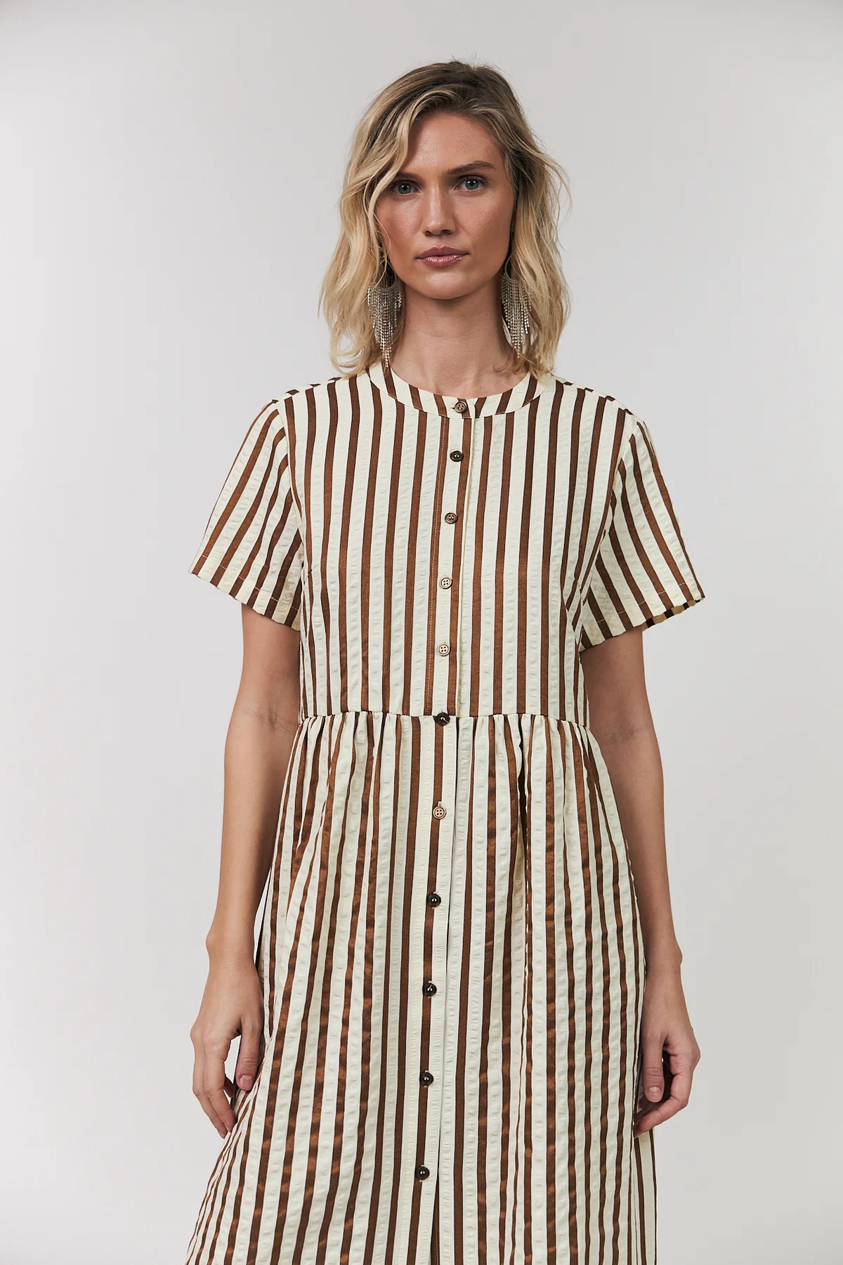 Maxi Dress- Dark Mokka Stripe