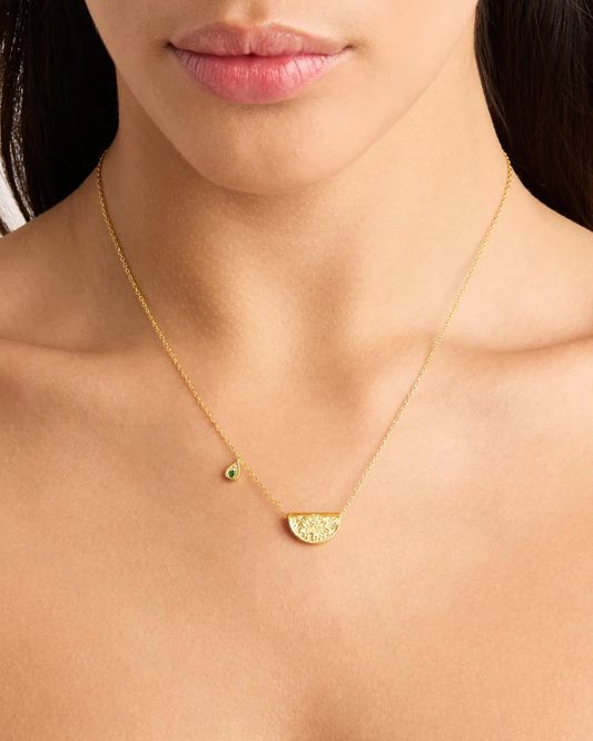 Lotus Birthstone Necklace May