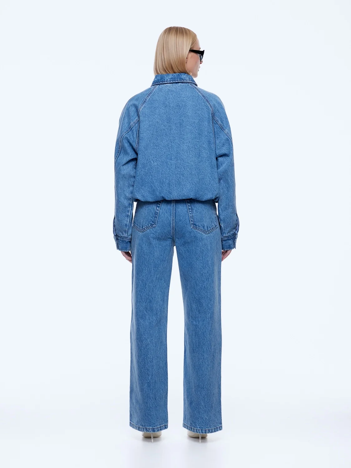 Billy Denim Bomber- Light Indigo