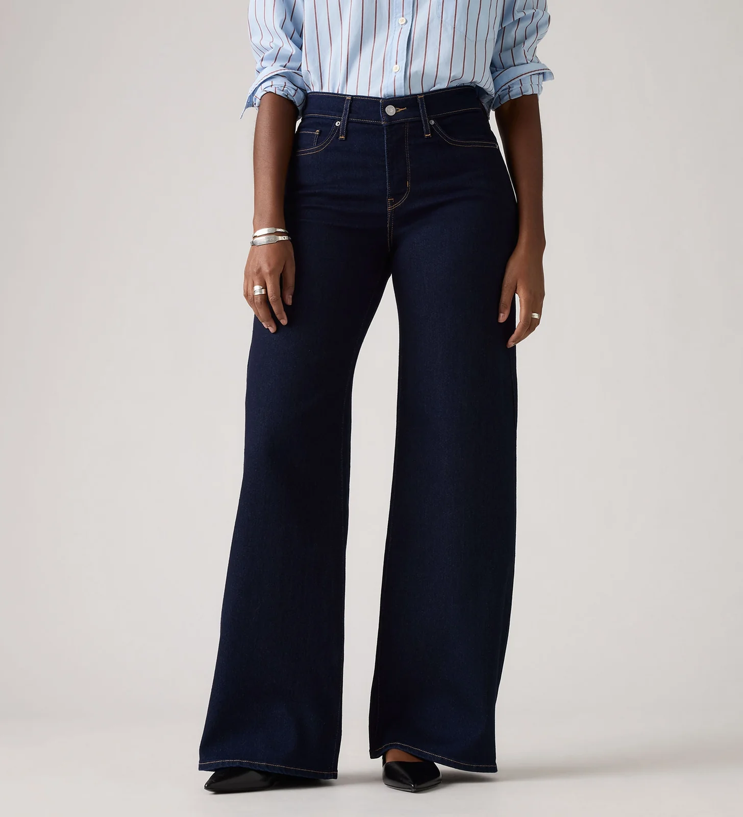 Shaping Wide Leg Jeans Darkest Sky