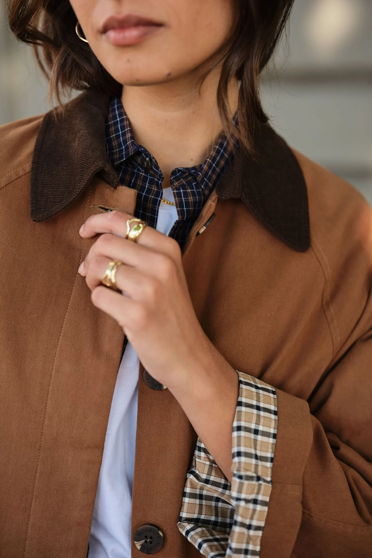 Ash Coat Toffee Choc Collar