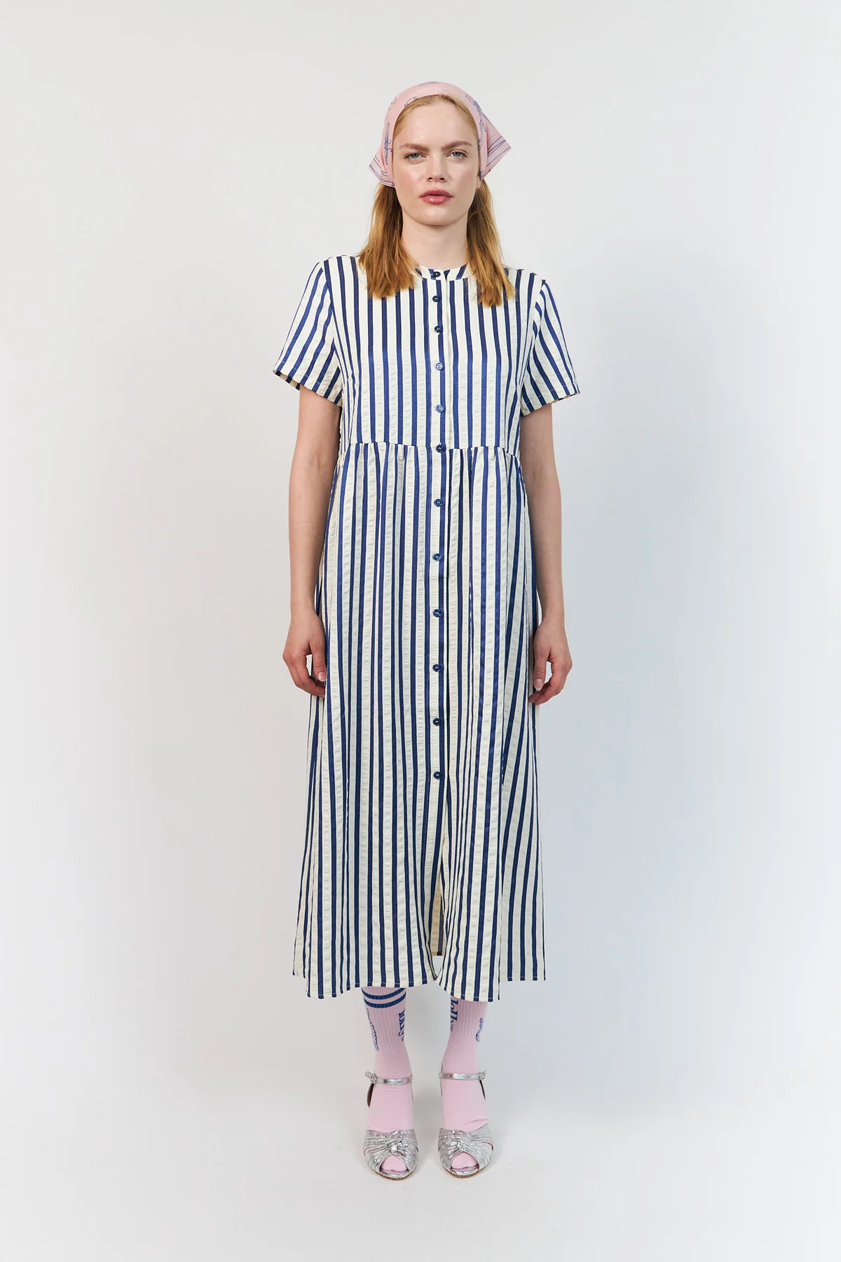 Maxi Dress- Blue Stripe
