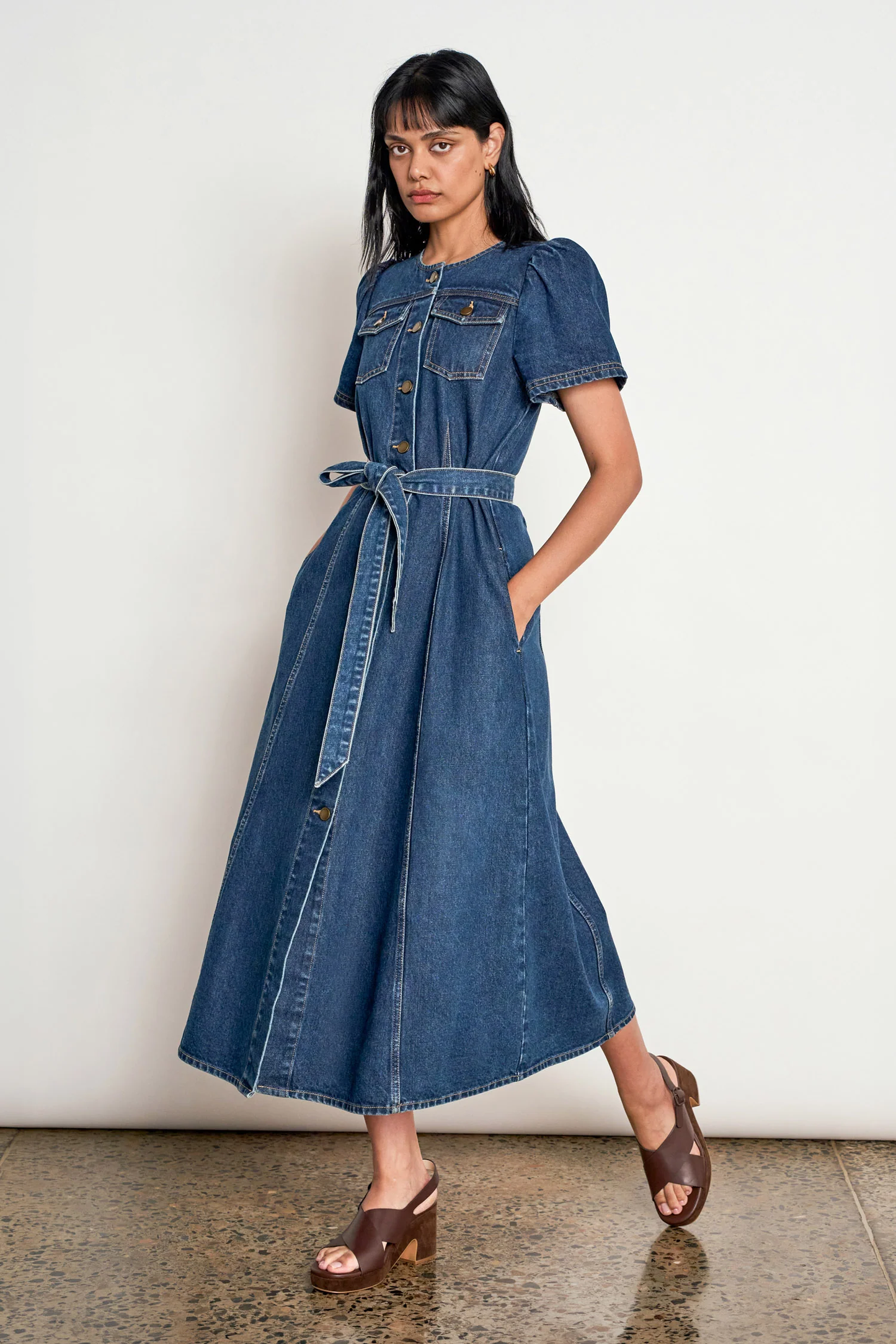 Allude Dress Indigo Denim