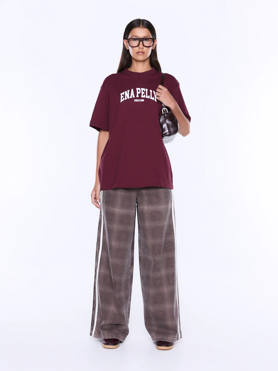 Ivy Relaxed Tee Burgundy