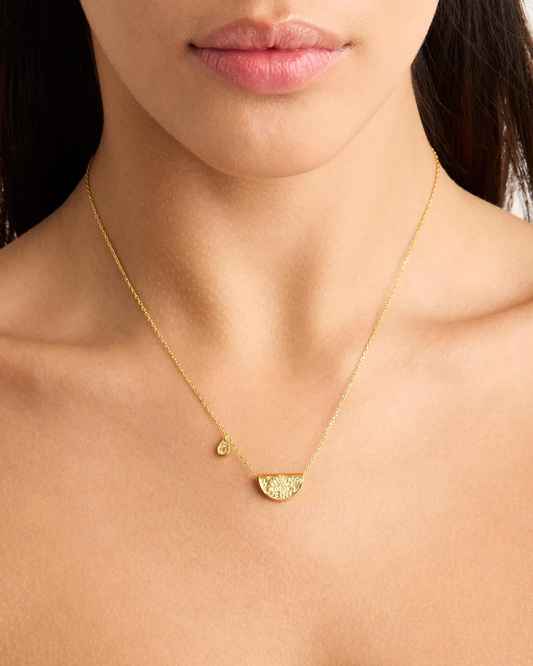 Lotus Birthstone Necklace June