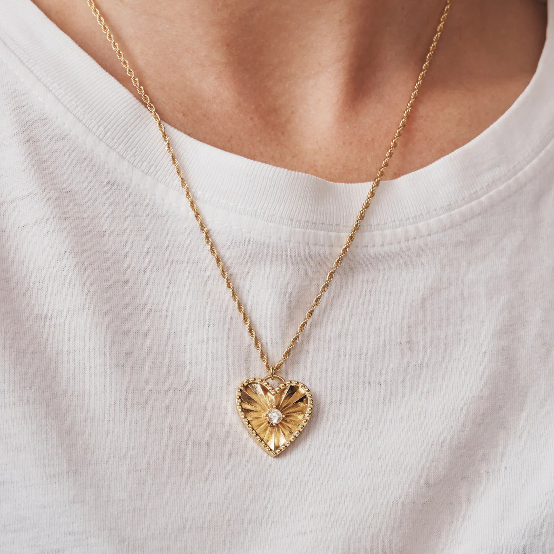 Sophie Heart Pendant Necklace Gold