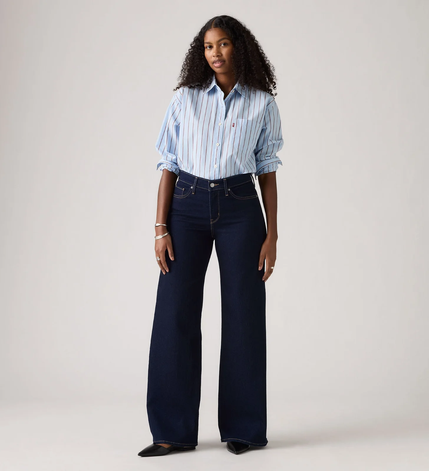 Shaping Wide Leg Jeans Darkest Sky
