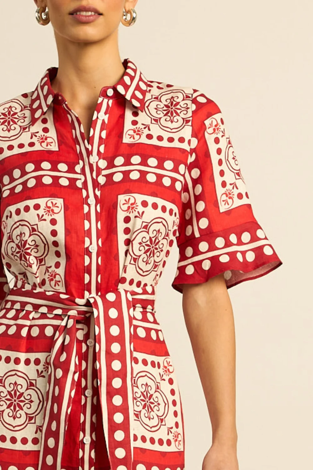 Oasis Dress Poppy Scarf