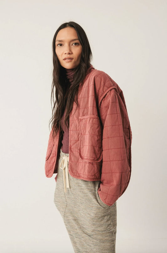 Quilted Kimono Jacket Frambuesa