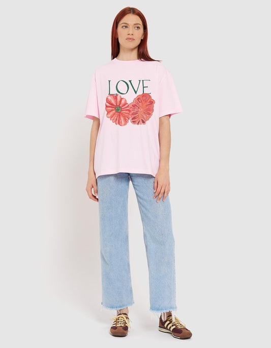 Love Tomato Tee Pink Crop