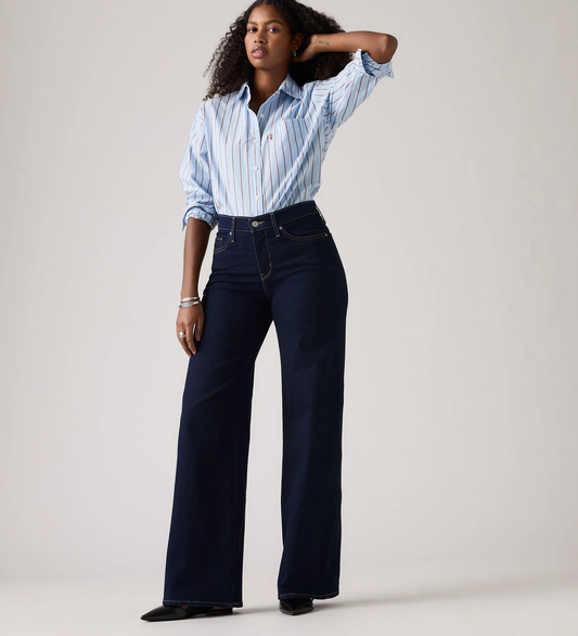 Shaping Wide Leg Jeans Darkest Sky
