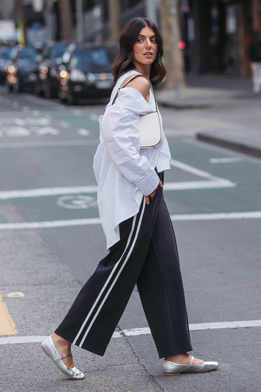 Noah Cropped Pant Navy Stripe