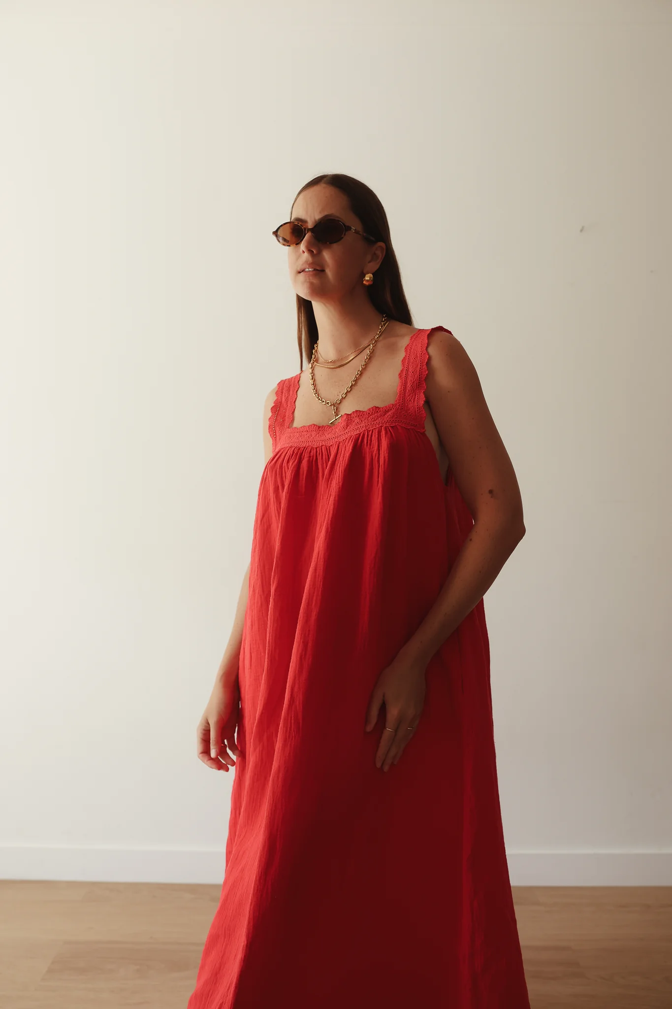 Juno Slip Dress Red