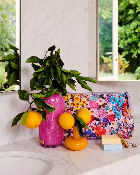 Forever Floral Lilac Quilted Toiletry Purse