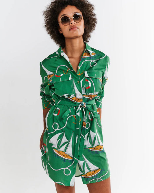 Hey Sailor Sicilian Shirt Dress