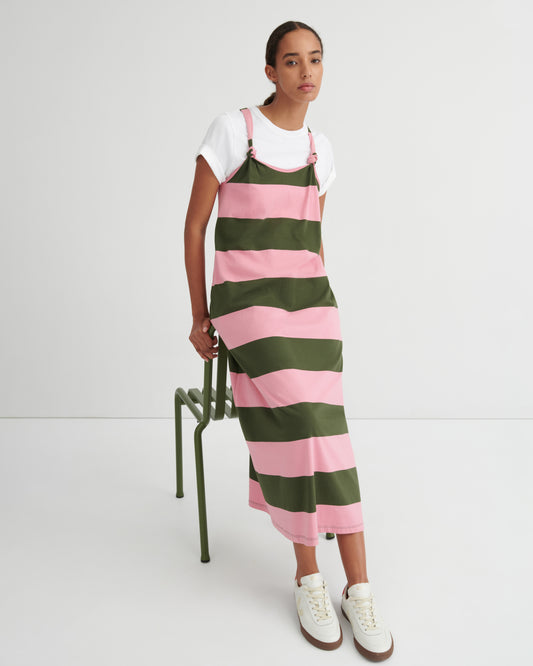 Motto Dress Begonia Stripe Kowtow