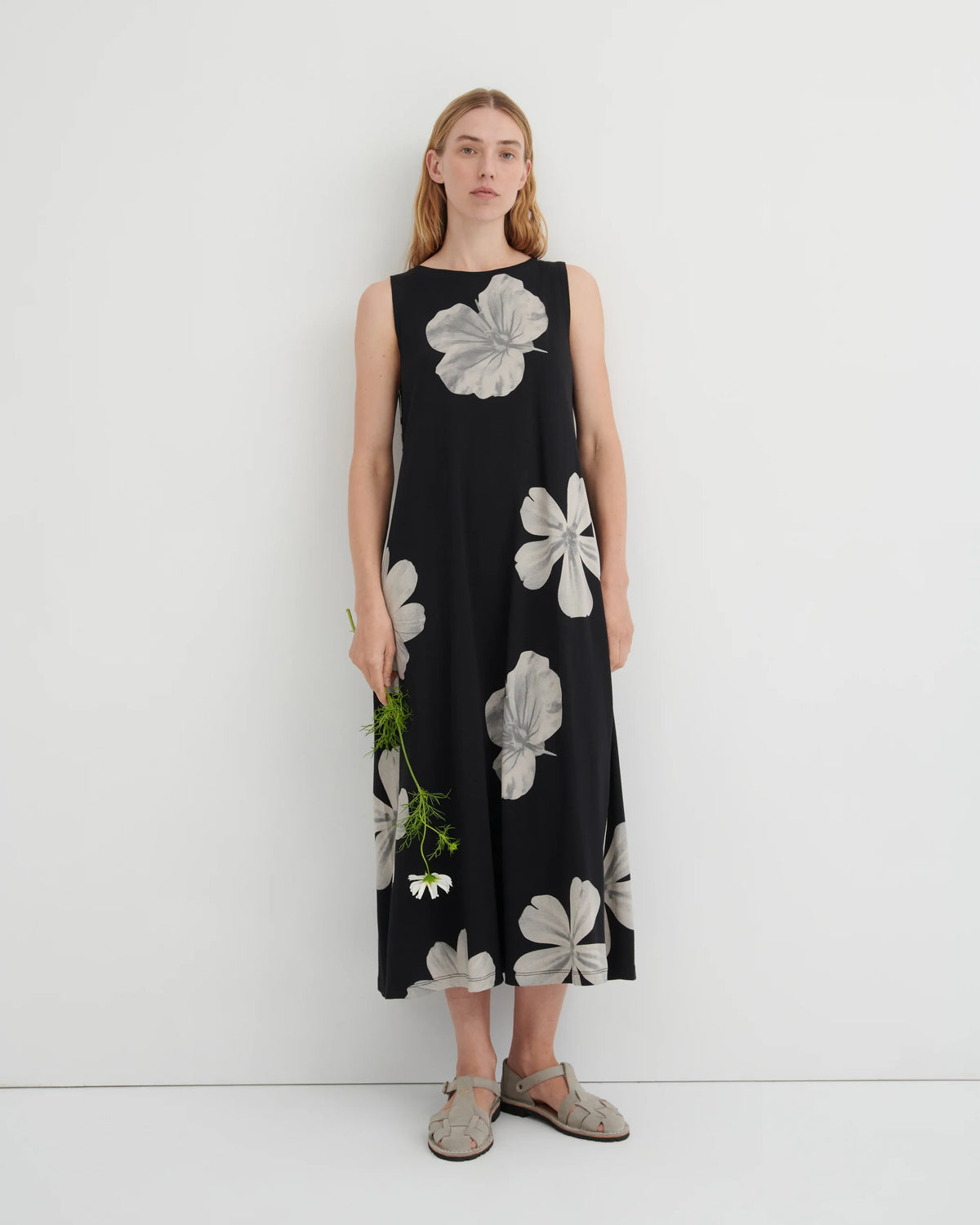 Tank Swing Dress Monochrome Floral