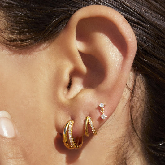 Winnie Gold Huggie Earrings - Mini
